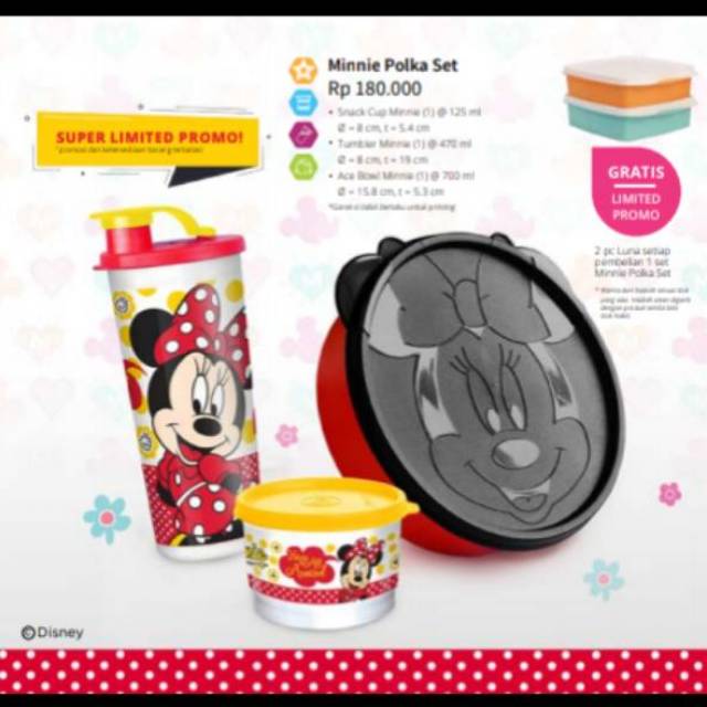 PROMO MICKEY POLKA SET &amp; MINNIE POLKA SET Rp.180.000