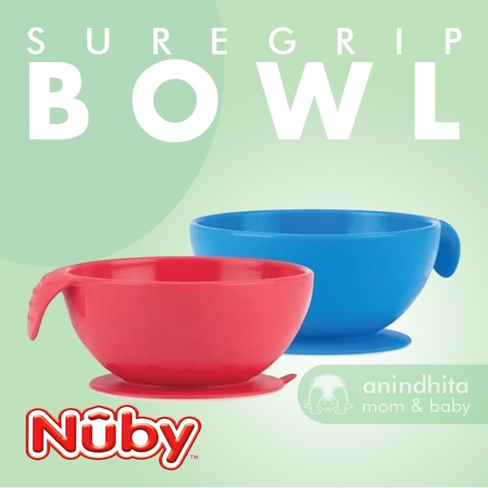 NUBY SureGrip Suction Bowl Silicone Mangkok BLW