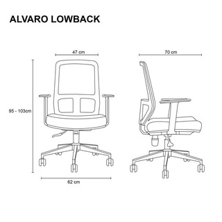 Jual Kursi Kantor Kursi Kerja Alvaro Low Back Chair Officescale Best