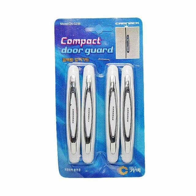 Isi 4 Putih White Set Car Door Guard Compact Karet Pelindung Pintu Mobil Pengaman Universal Semua Mobil