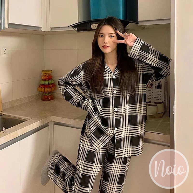 BAJU TIDUR WANITA LENGAN PENDEK SHORT SLEEVE ICONIC BRANDED TERKENAL SQUARE PIYAMA WANITA DEWASA IMPORT ONE SET - MIX BRND-8