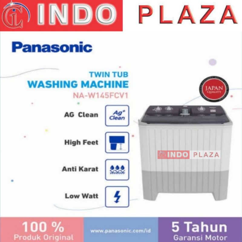 MESIN CUCI PANASONIC 2 Tabung 14 Kg / 14Kg LOW WATT NAW-145FCV