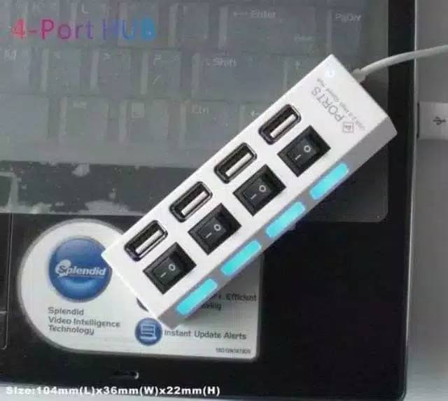 USB Hub 4 Port Saklar ON-OFF Murah