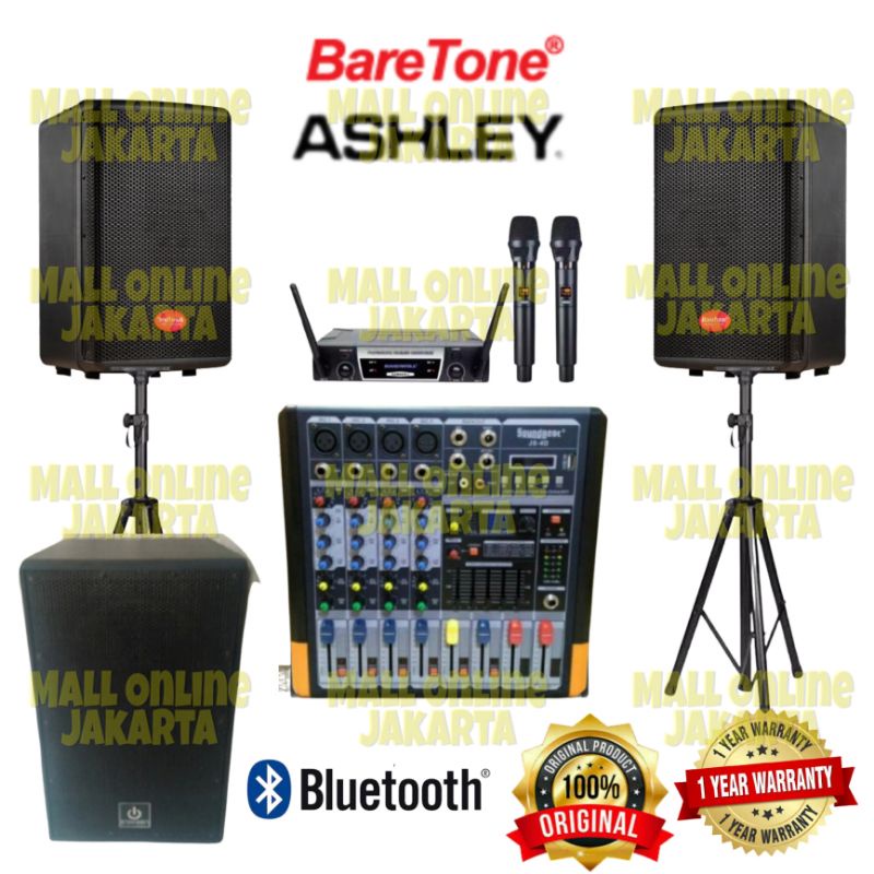 Paket sound system baretone max10hd speaker aktif 10 inch subwoofer aktif 12 inch