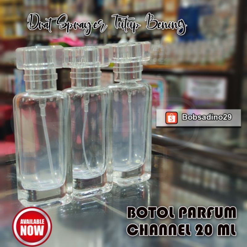 Botol Parfum kosong kaca 20ml/Botol chanel MEWAH/terbaru