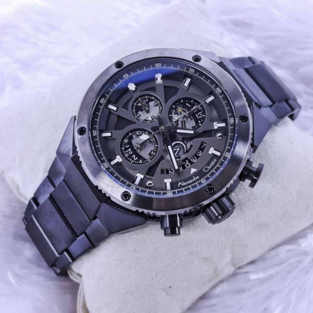 JAM TANGAN AC / ALEXANDRE CHRISTIE / AC6461 BLACK ORIGINAL RESMI