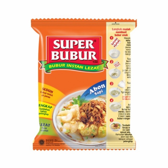 

asa457a Super Bubur Abon Sapi 45 Gram 45Gram Xa20X1