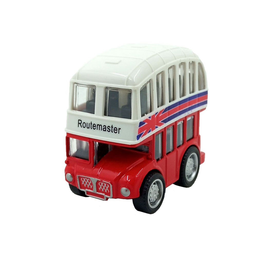 Toy Addict 2-In-1 Mini Bus DieCast Mobil Pullback Mainan Anak