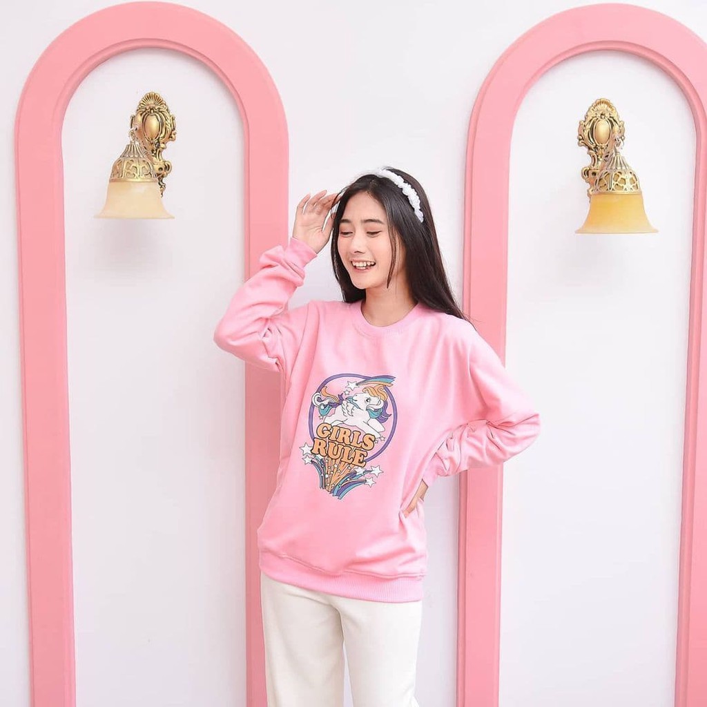 Nara Grosir - Girl Rules Unicorn | Fashion Terkini | Sweater Termurah