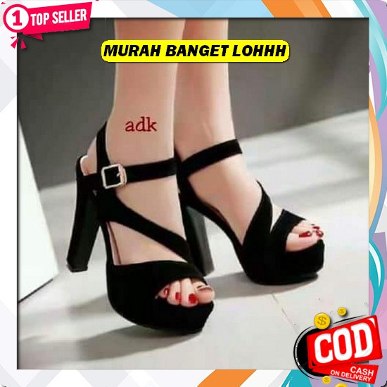 Sandal High Hils Sendal Haihils Wanita Kekinian Terbaru 2021 Heels Cewek Remaja Hels Cewe Hells Pest