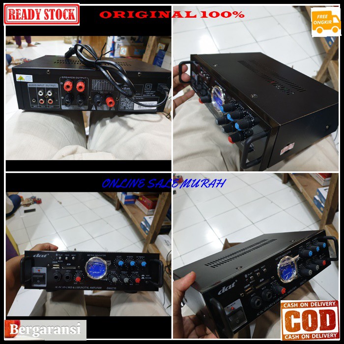 G426 ORI 100% dat power ampli bluetoth amplifier karaoke mixer ac dc digital player echo mixing bluetoot bluetot blutut USB MP3 audio sound system AC DC profesional pro aux dj vocal vokal channel chanel  MAXSIMAL SPEAKER PASIF UKURAN BISA.SAMPAI 12 INCI S