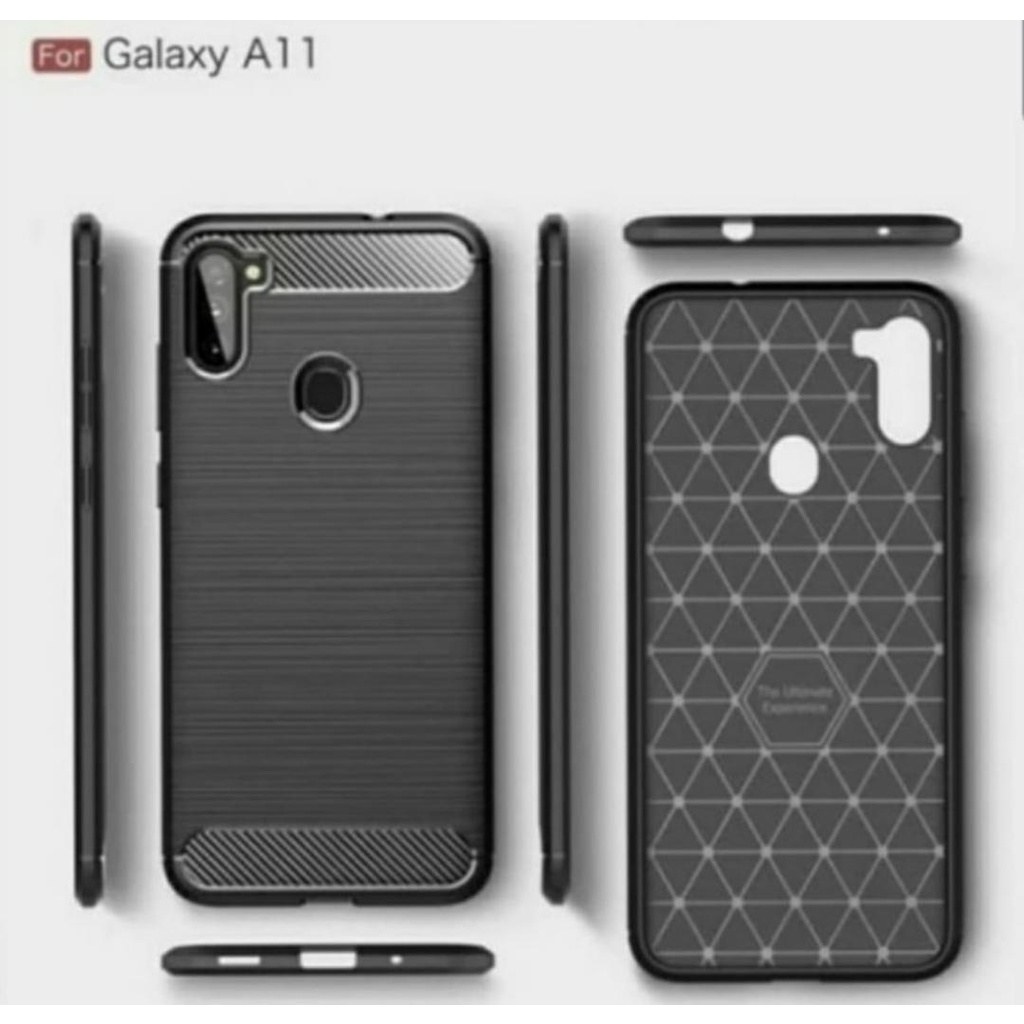 Samsung A11 M11 A52 4G/5G A8+ J4 2018 SOFTCASE SLIM FIT CARBON IPAKY SILICON HITAM CASE HP