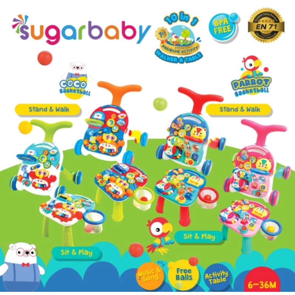 Sugar Baby Walker &amp; Table Push Walker Baby Walker(PEKINGAMAN)