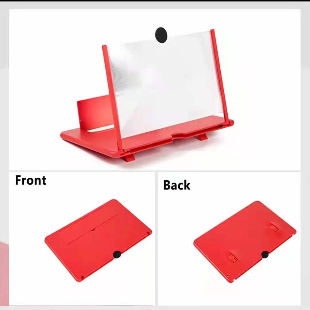 KACA PEMBESAR LAYAR HP 3D 12"/10" LIPAT PORTABLE PROYEKTOR