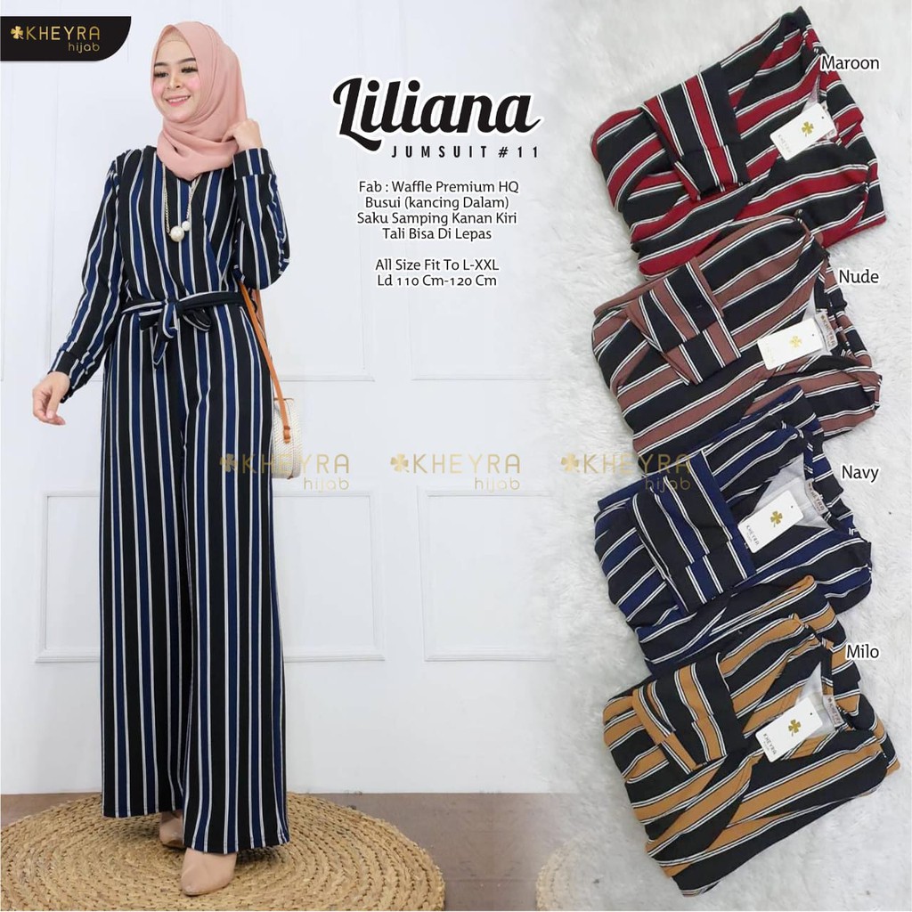 OK - LILIANA JUMPSUIT WANITA HIJAB BY KHEYRA | JUMPSUIT WANITA MURAH | JUMPSUIT WANITA DEWASA CASUAL