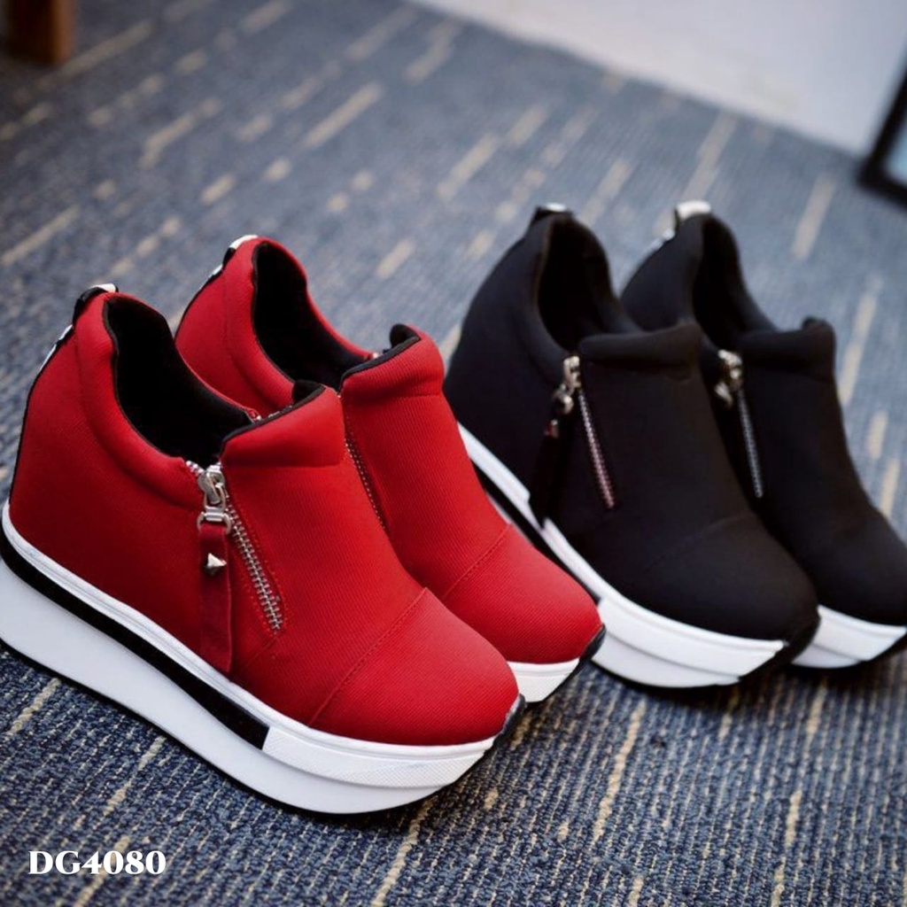 PRF Sneakers High Sepatu Wedges Velo Fashion Korea DG4080