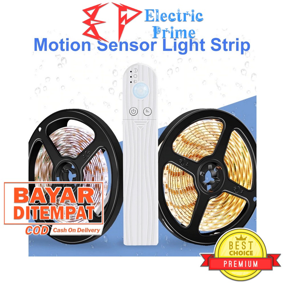 TRIPLEDI Lampu LED Strip Light Motion Sensor IP65 Waterproof Lamp 2M ATCOMM 2835 RGB