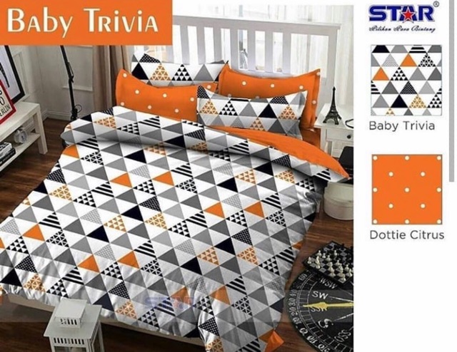 Sprei cvc bahan STAR Motif Baby Trivia