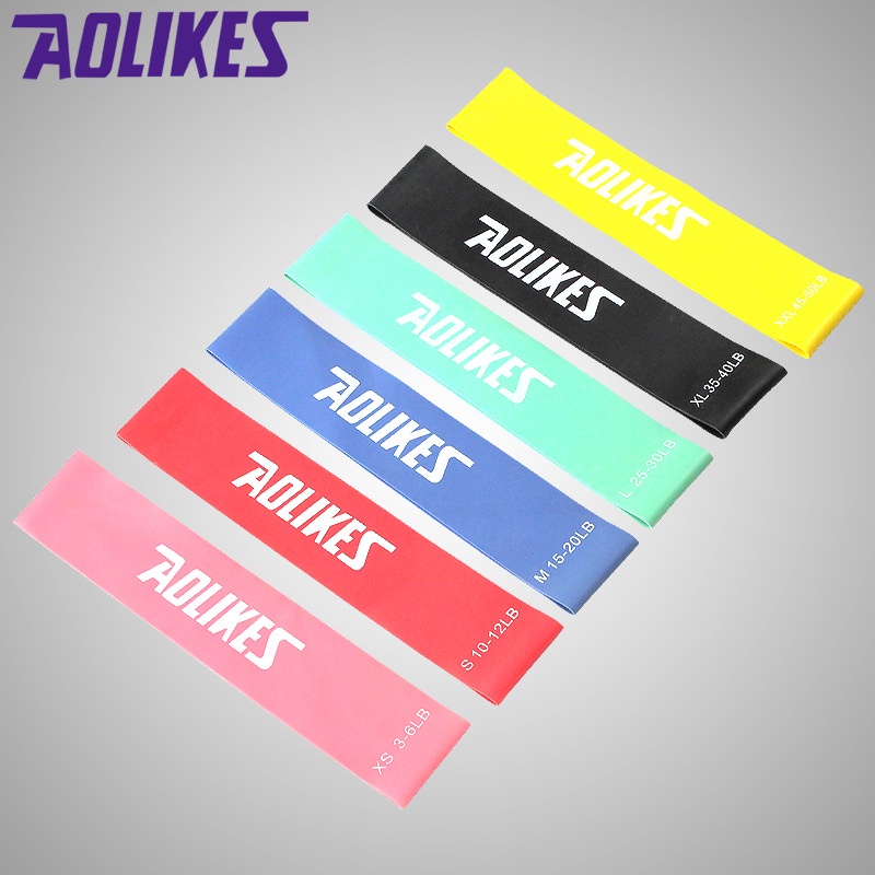 (1 PCS) AOLIKES RESISTANCE BAND LOOP KARET ELASTIS TALI YOGA FITNESS GYM LOWER BODY STRETCHING