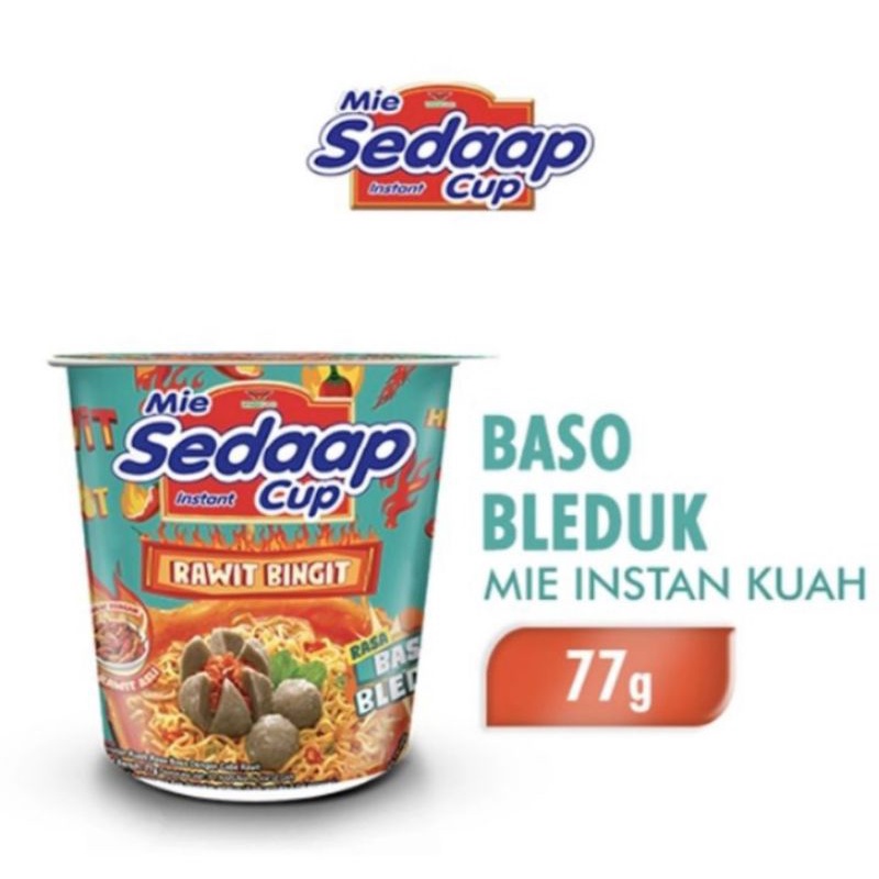 

1 DUS/12 PCS MIE SEDAAP CUP BAKSO BLEDUK