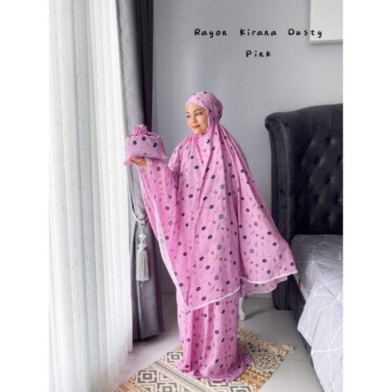 Mukena Malika Jumbo Mukena Rayon Motif Renda Dewasa