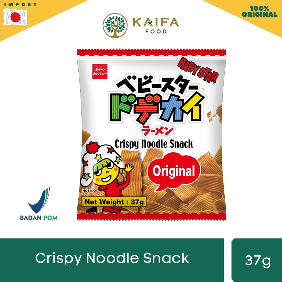 

Baby Star - Oyatsu Crispy Noodle Snack Wide Rasa Original (37Gr)