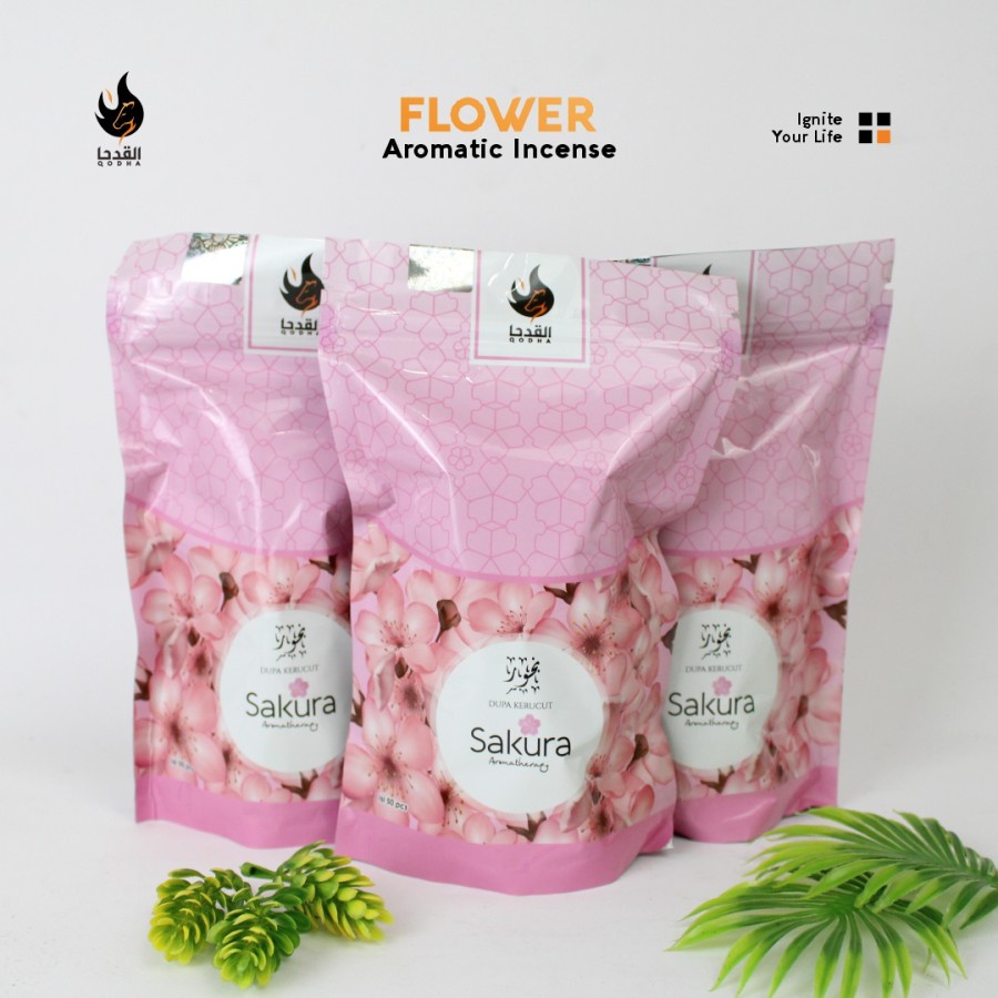 Bukhur Buhur Dupa Kerucut Aromaterapi Qodha isi 50 Pcs Aroma SAKURA