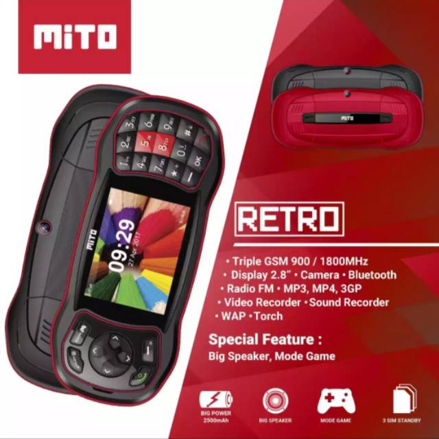 Mito Retro HP Game Jadul Sudah ada 312 Game Tanpa Download, Triple SIM