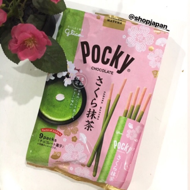 Pocky Matcha Sakura Japan / Limited Snack Jepang ( READYSTOCK )