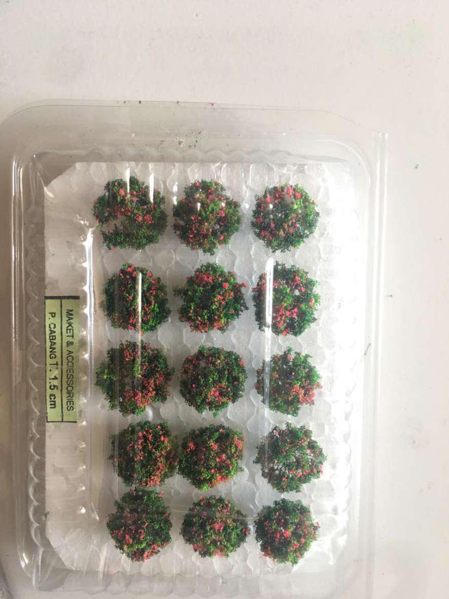Pohon Bunga T. 1.5cm - Bahan Maket