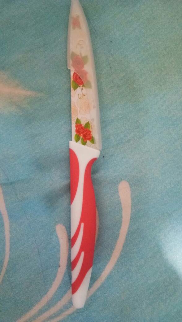 Pisau Dapur Keramik - Pisau Dapur Motif Mawar