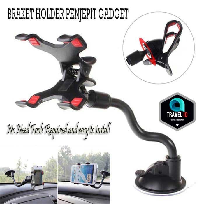 Braket Holder Pegangan HP Smartphone Dalam Mobil tempat dudukan hp mobil