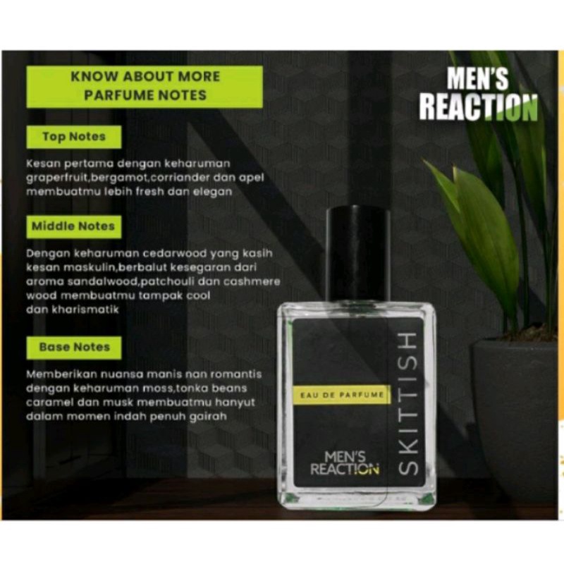 PARFUM MENS REACTION Skittish Parfume Pria Memiliki 3 Aroma Khas Yang Spesial