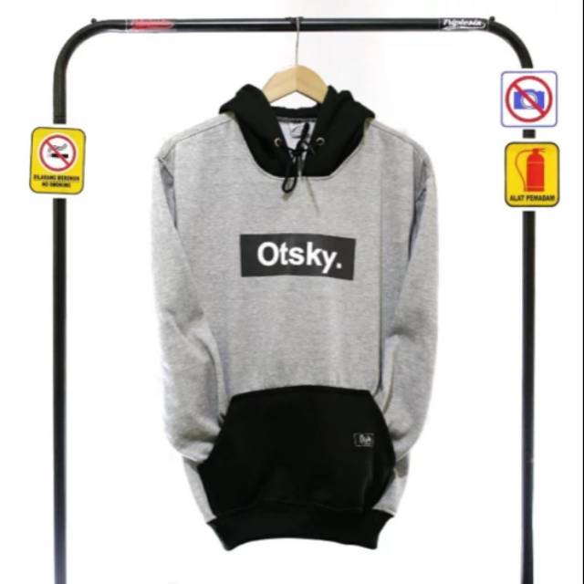 Jaket otsky kombinasi warna / jaket hoodie otsky / jaket pria simple