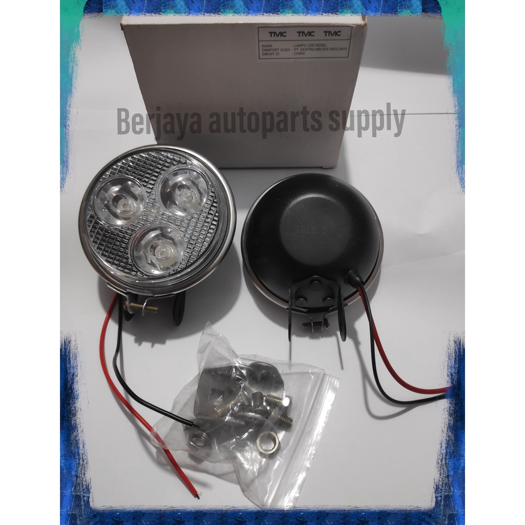 Foglamp LED 3&quot; Lampu Kabut Bulat 3 inch Universal 12V Mobil motor 1 SET (2 PC)