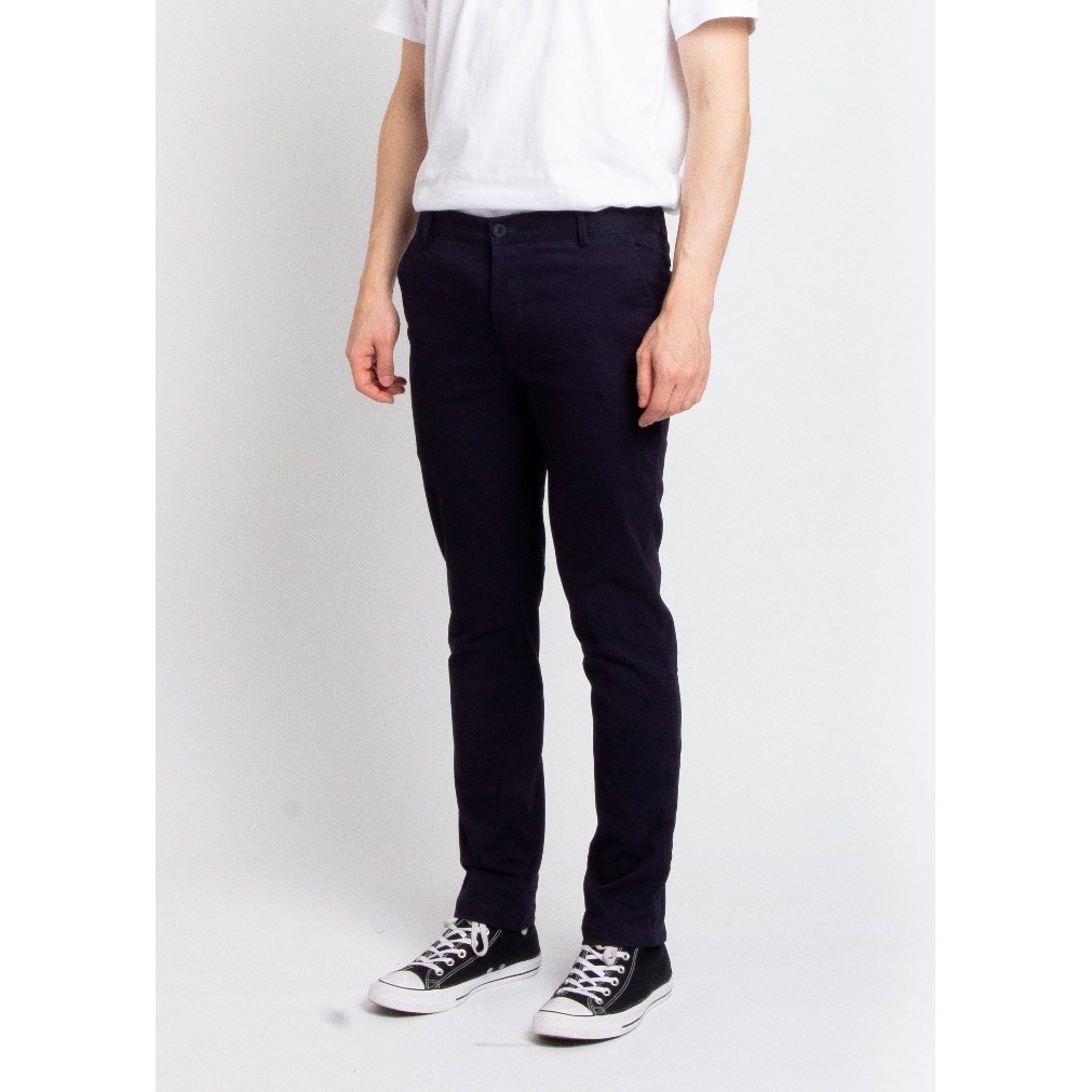 Celana Jeans Erigo Pants Panjang Black Pria Slim Fit Denim
