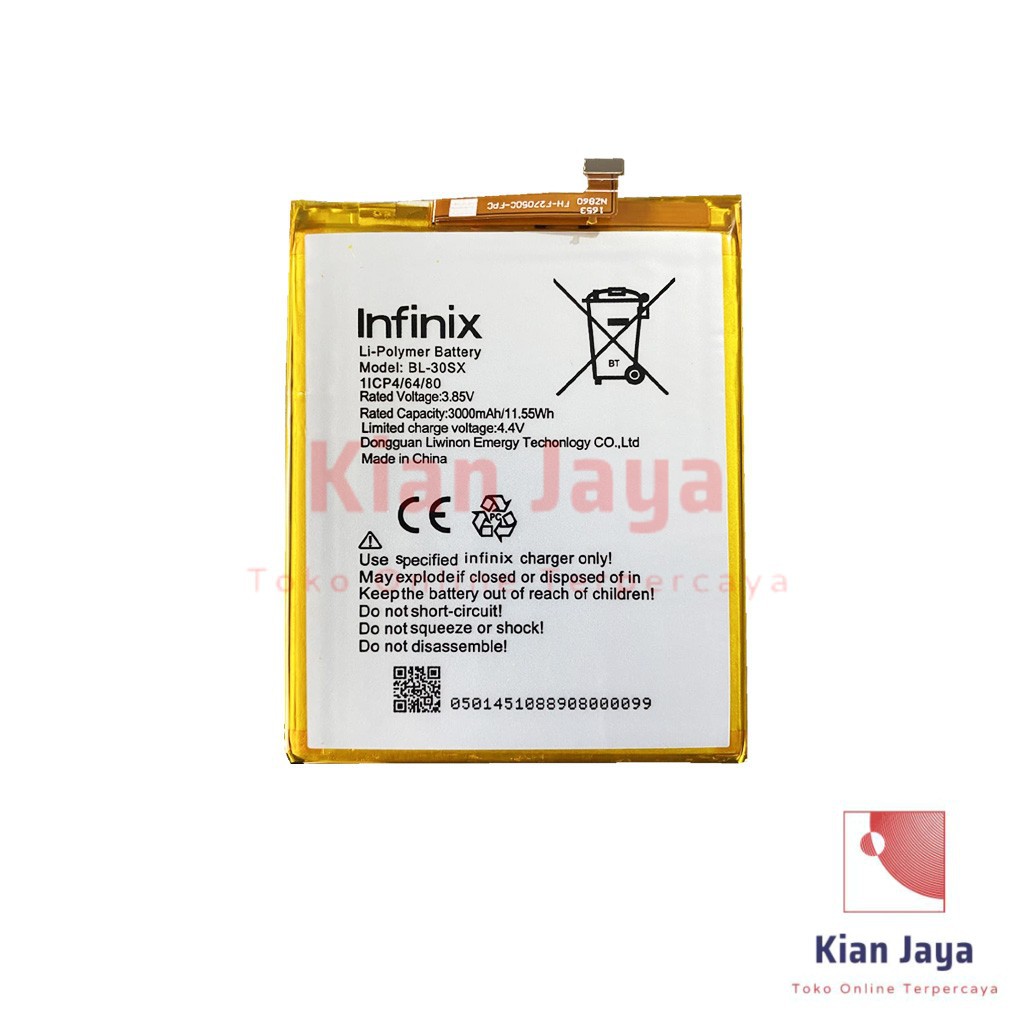 Baterai Infinix S2 PRO / X522 / BL-30SX Batre Batrai Battery Hp BL30SX Original