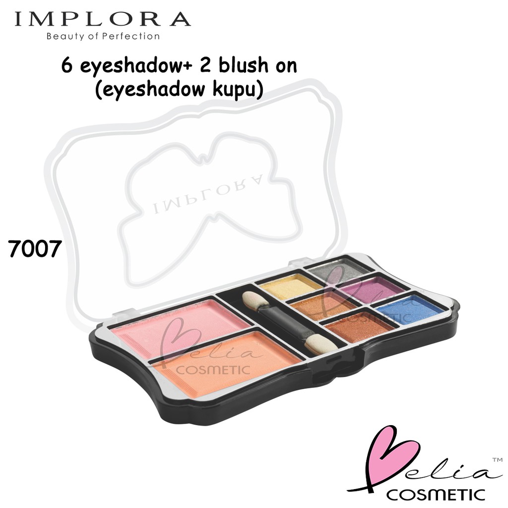 ❤ BELIA ❤ Implora (✔️BPOM) Eyeshadow Pallete + Blush On ( palet eye shadow ) Palette