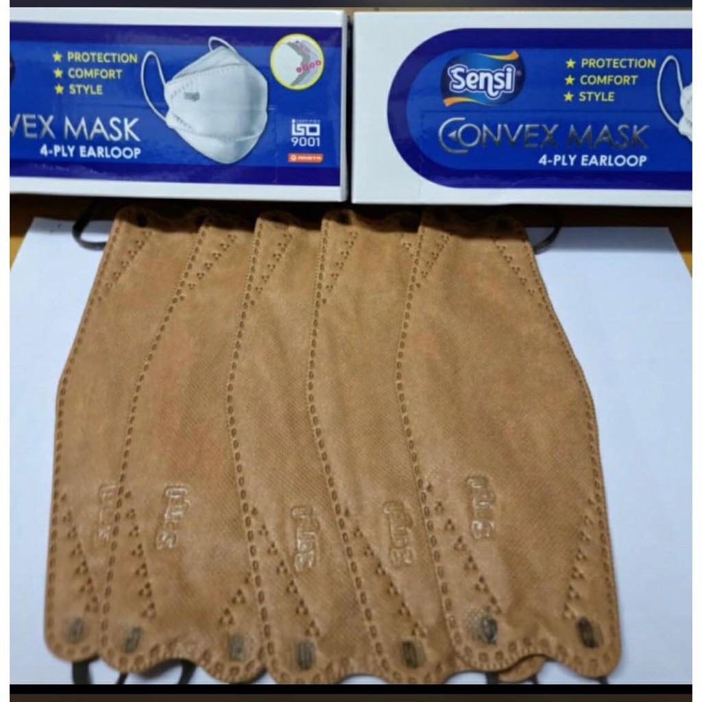 MASKER SENSI CONVEX MASK 4PLY 4D KF94 EARLOOP ISI 20 PCS