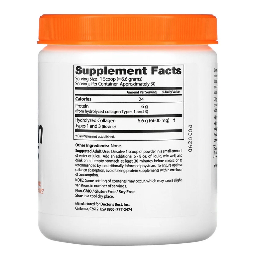 Doctors Best Pure Collagen Types 1 and 3 Powder 200 g Best Pure Collagen Best Collagen Powder USA