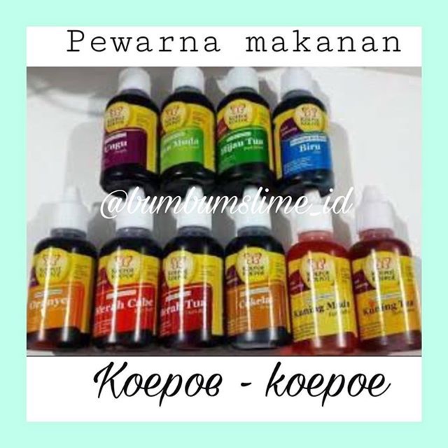

Pewarna koepekoepe / kupukupu MAKANAN