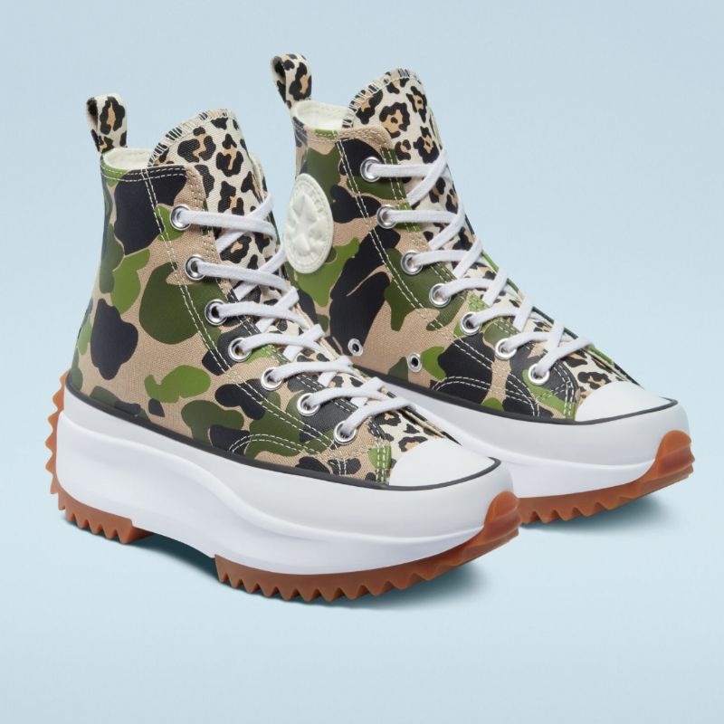 Sepatu Sneakers Wanita CONVERSE Run Star Hike Hi Archive Print Camo Original 170913C
