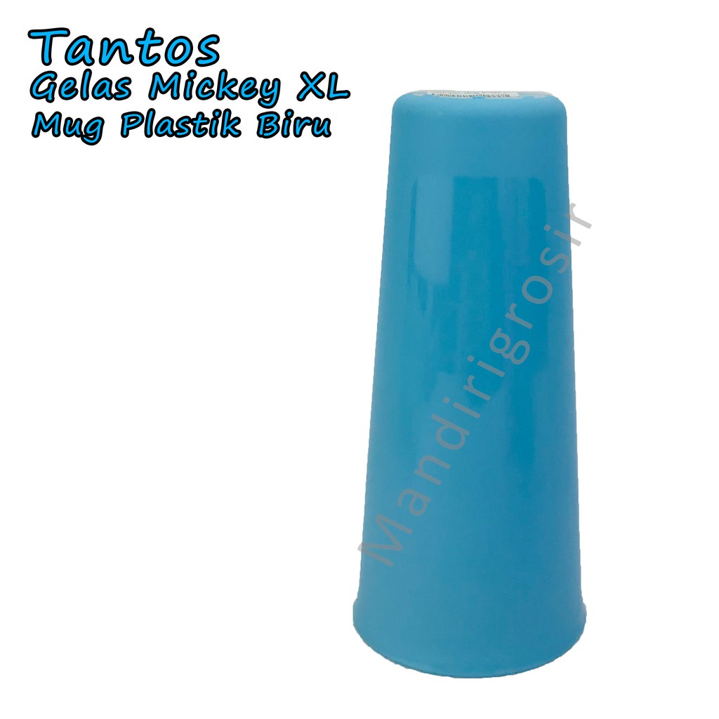 Mug plastik * Gelas Mickey L * Biru * 7203B