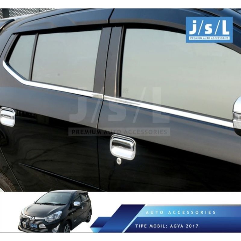 List Kaca Samping Chrome Toyota New Agya,Daihatsu Ayla 2017