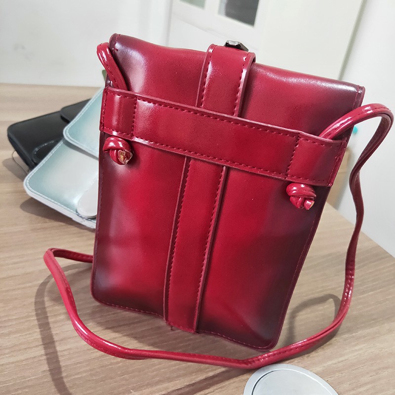 tas impor wanita fashion selempang bahan kulit pu lucu mini tas kecil handba promo