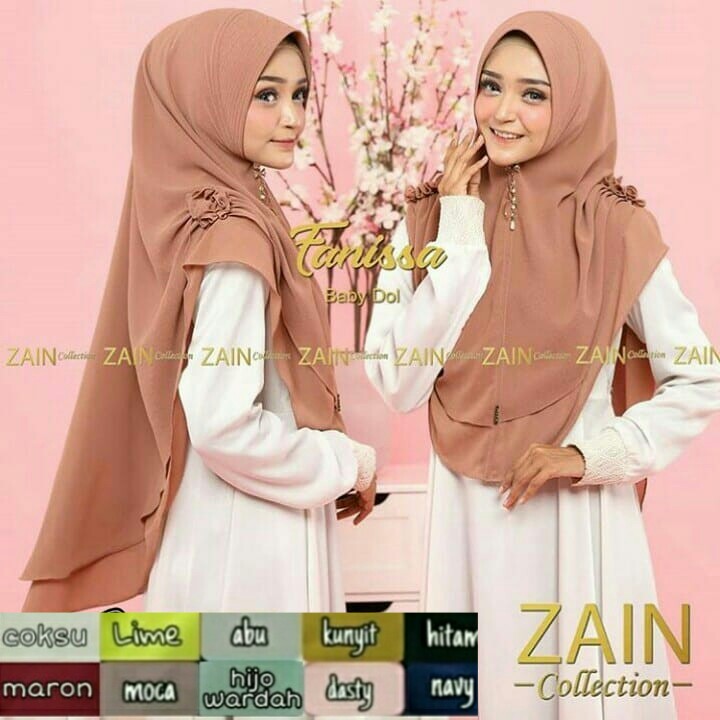 Khimar syari jilbab terbaru hijab terkini  kerudung Fanissa