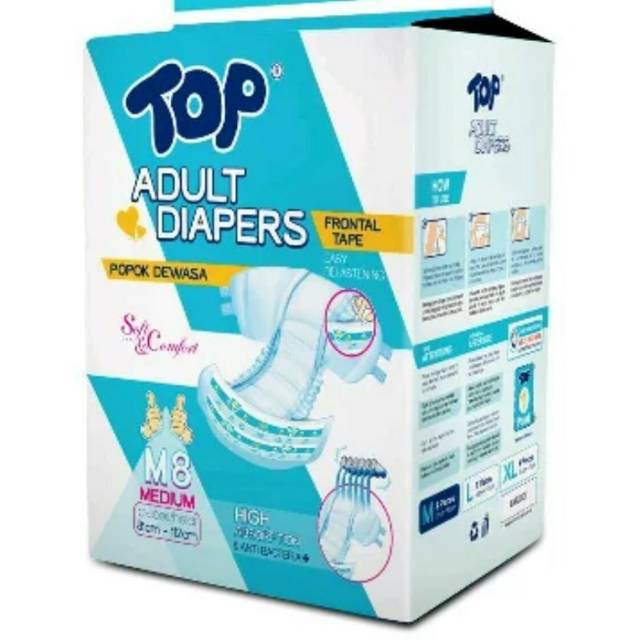 Popok Dewasa Top Adult Diapers Perekat M8/L7/Xl6 / Toko Makmur Online
