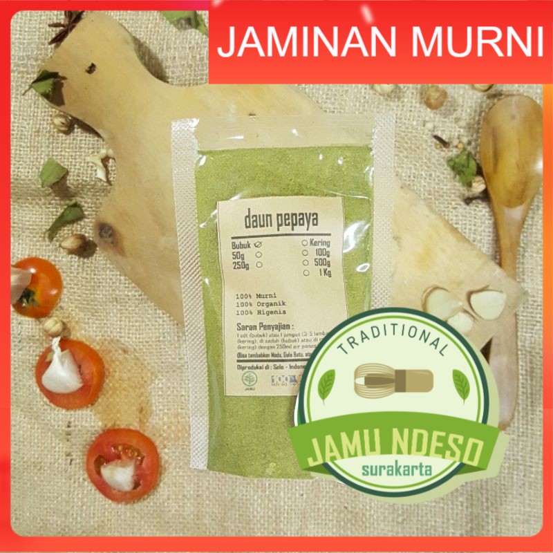 

DAUN PEPAYA BUBUK 500 GRAM - Carica Papaya - MURNI - JSR - REMPAH