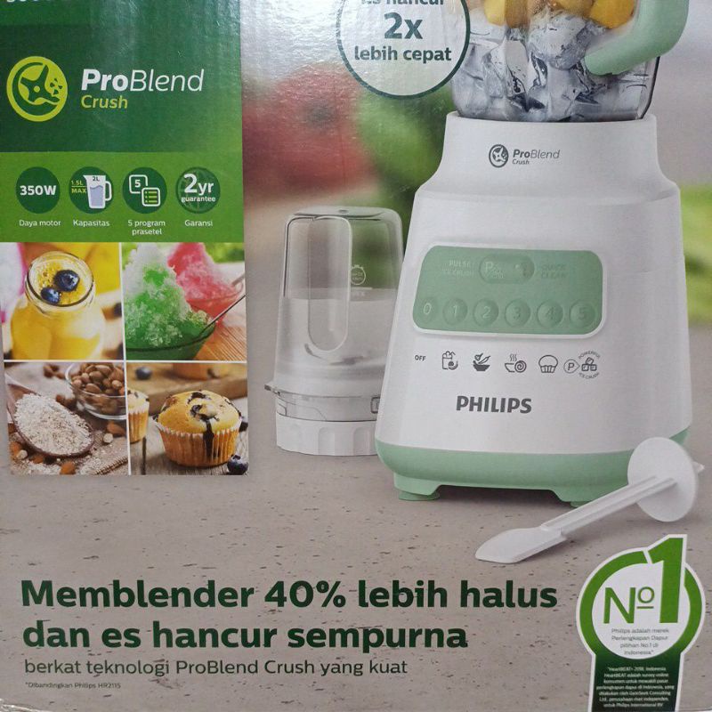 BLENDER PHILIPS 5000 SERIES HR2221 HR 2221 PLASTIK TIPE BARU MELEMBUTKAN ES SELEMBUT SALJU GARANSI RESMI