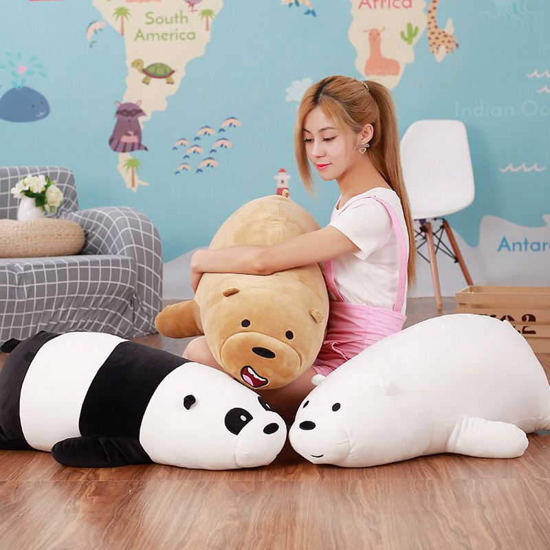 Bare We Bears Bantal Kartun Beruang Grizzly Bear Panda Boneka Lembut Plush Boneka Mainan